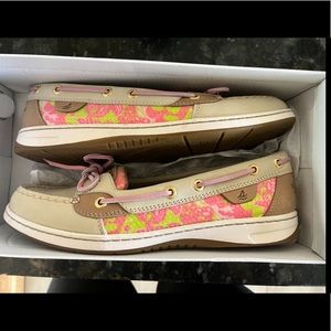 Sperry Women’s Sz 9 Angelfish Oat/Pink Sea Top Sider Shoes